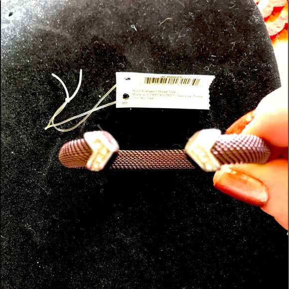 Bronze Skagen Bangle with Swarovski crystals - Picture 2 of 2